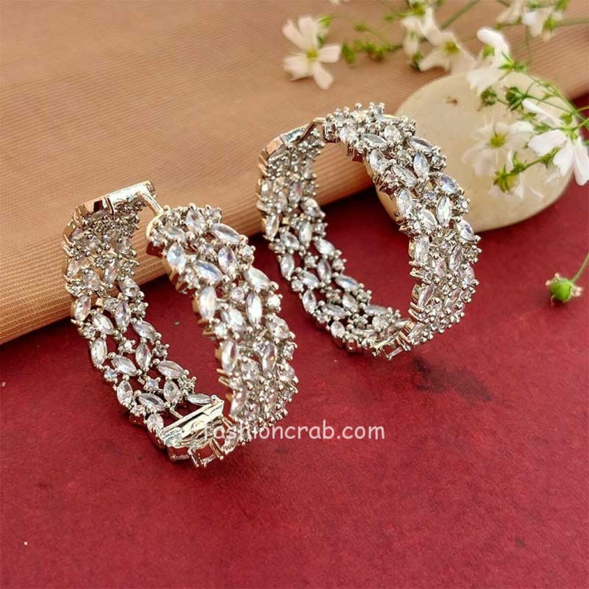 American diamond earrings 426737 – Vijay & Sons