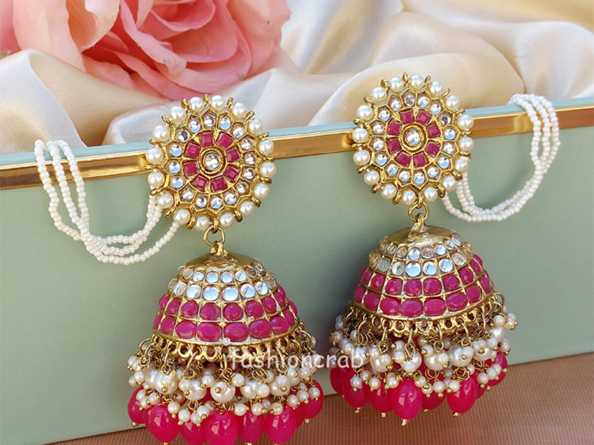 Self Designed Jhumka Earrings - Orne Jewels - 3104168