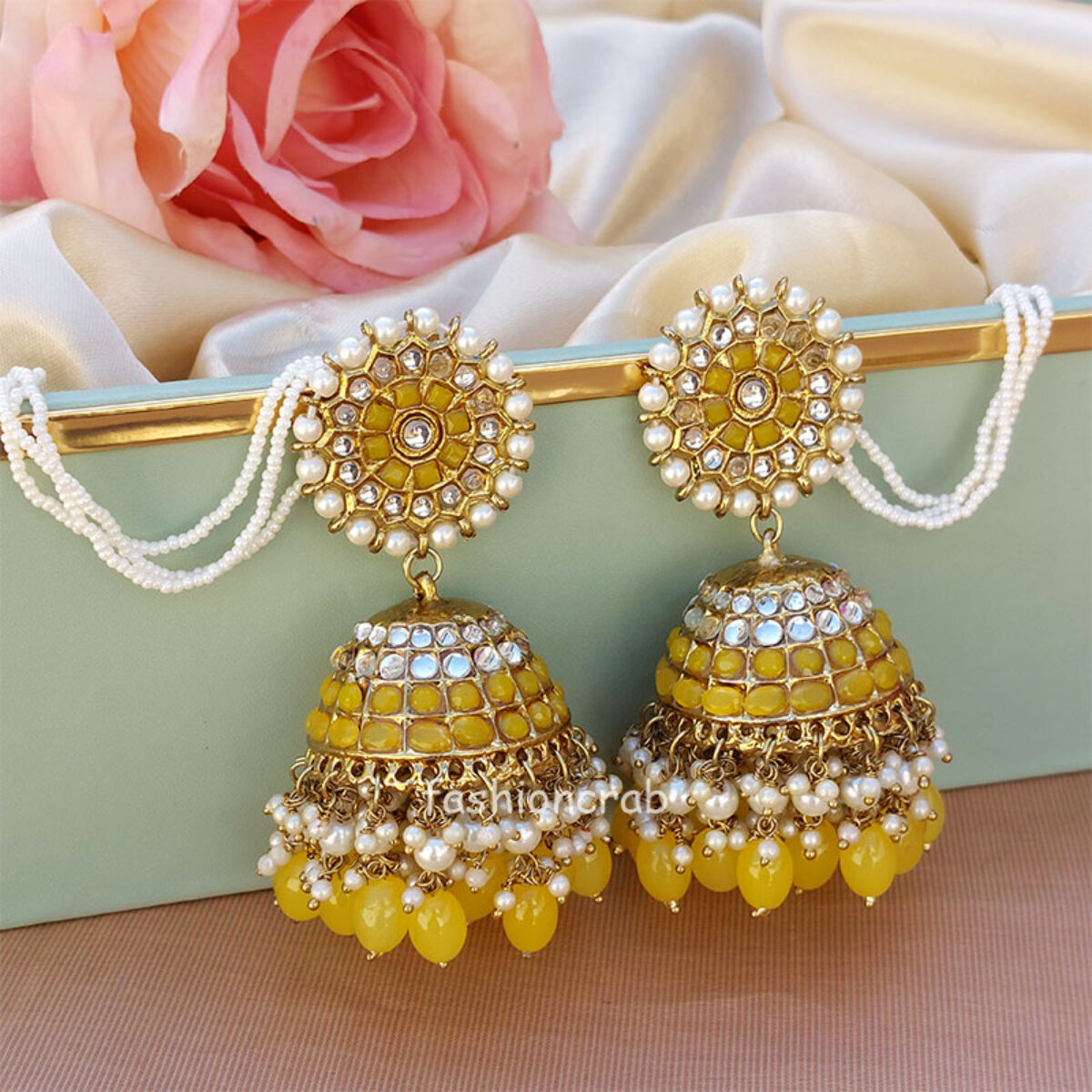 Maroon Jhumka Earrings, Big, Handcrafted : Handmade Gifts l Artscrafted –  ArtsCrafted