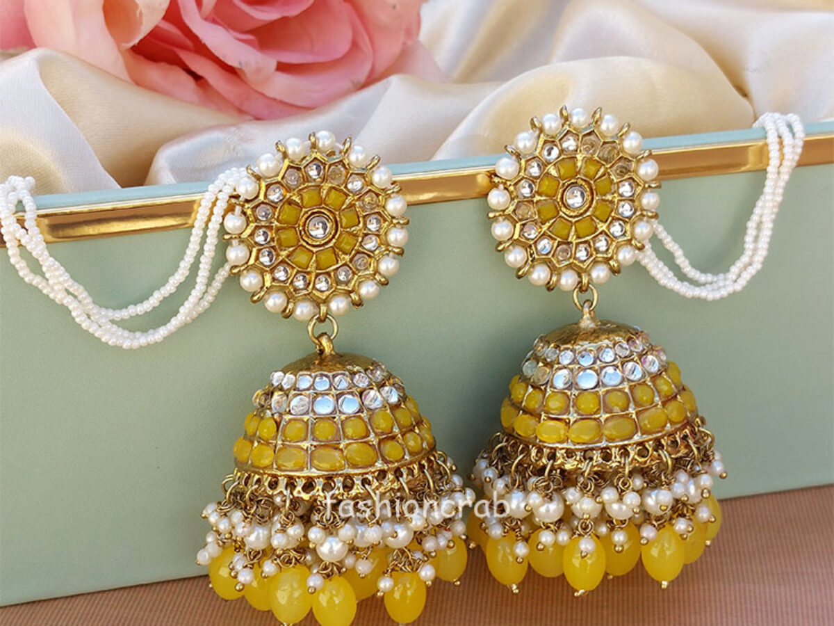 Silk thread double layer plain jhumka earrings – Simpliful Jewelry