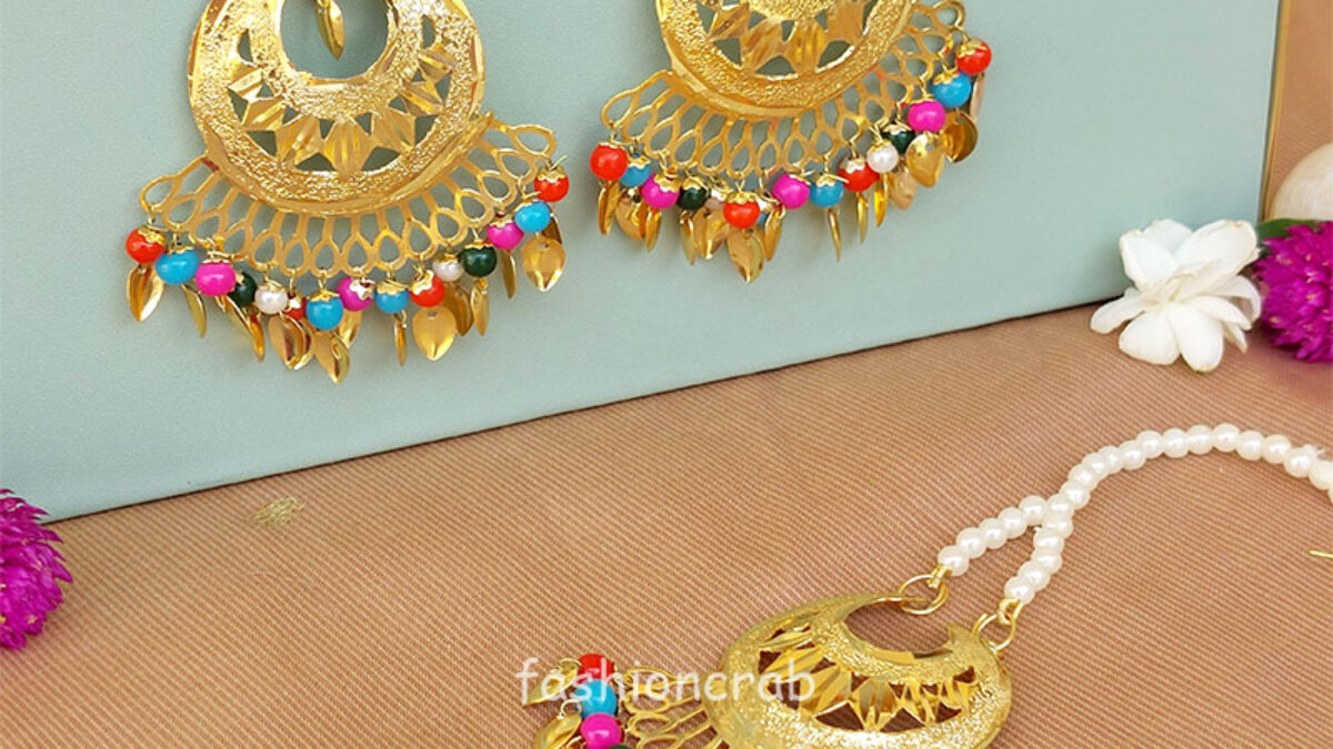 Indian hoop earrings/ Antique Dull gold hoop jhumka / pearl hoops/ Ind |  Erajewels
