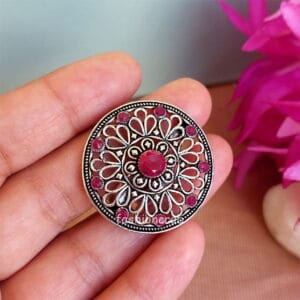 Antique Pink Oxidised Rings