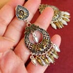 Isha Oxidized Silver Earrings