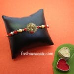 Golden Designer Rakhi for Bhai