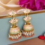 Peach Jhumka for Wedding