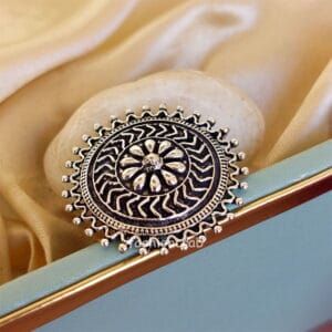 Oxidised Silver Ring - Vintage Charm