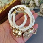 White Charm Anklet for Women