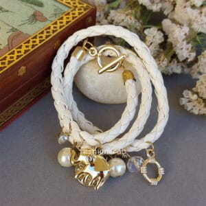 White Charm Anklet for Women