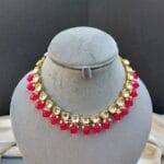 Dark Pink Kundan Necklace