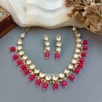 Dark Pink Kundan Necklace