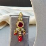 Maroon Polki Jewellery Set
