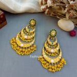 Alia Chandbali Earrings - Yellow