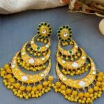 Alia Chandbali Earrings - Yellow