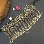 Blue Oxidised Jewellery Set for Saree