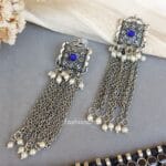 Blue Oxidised Jewellery Set for Saree