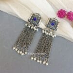Blue Oxidised Jewellery Set for Saree