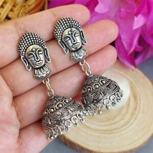 Handmade Oxidised Jhumka Earrings