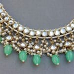 Katrina Kundan Jewellery Set - Pista Green