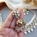 Katrina Kundan Jewellery Set - White