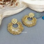 Green Pearl Earrings for Saree