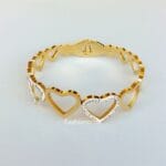 Love Lock Heartlet Anti Tarnish Bracelet - Golden