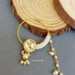 Nose Pin with Pearl Chain