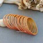 Orange Metal Bangles for Women