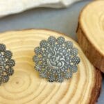 Oxidised Ganpati Earrings