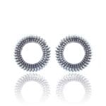 Oxidized Silver Hoop Earrings for Saree