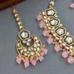 Sana Kundan Necklace Set Pink