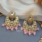 Sana Kundan Necklace Set Pink