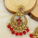 Sara Chandbali Earrings - Maroon