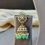 Sea Green Color Bridal Kundan Jewellery Set