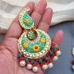 Sea Green Meenakari Earring for Festival