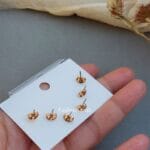 Set of 3 Anti Tarnish Earrings- Rose Gold