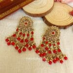 Shradda Maroon Chand bali Earring
