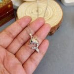 Silver Colour Dolphin Pendant Chain