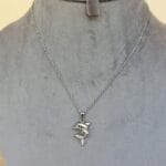 Silver Colour Dolphin Pendant Chain