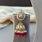 Wine Color Bridal Kundan Jewellery Set