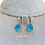 American Diamond Necklace Set - Blue