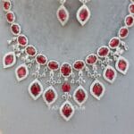 Pink AD Jewellery Set