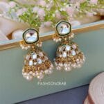 Gurleen Maangtikka with Earrings - White