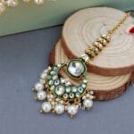 Gurleen Maangtikka with Earrings - White