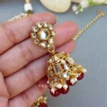 Kajal Maroon Kundan Choker Necklace