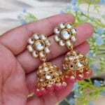 Leora Kundan Choker Necklace - Peach