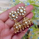 Leora Kundan Choker Necklace - Wine