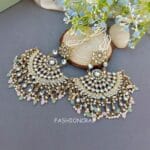 Meera Chandbali Earrings - Pink Green