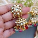 Nafisa Earrings and Maangtikka Set - Multicolor