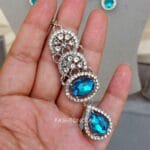 Nimisha Blue American Diamond Necklace Set