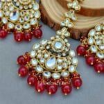 Reyhana Maangtikka with Earrings - Maroon